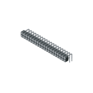 Double Row Low Profile Right Angle